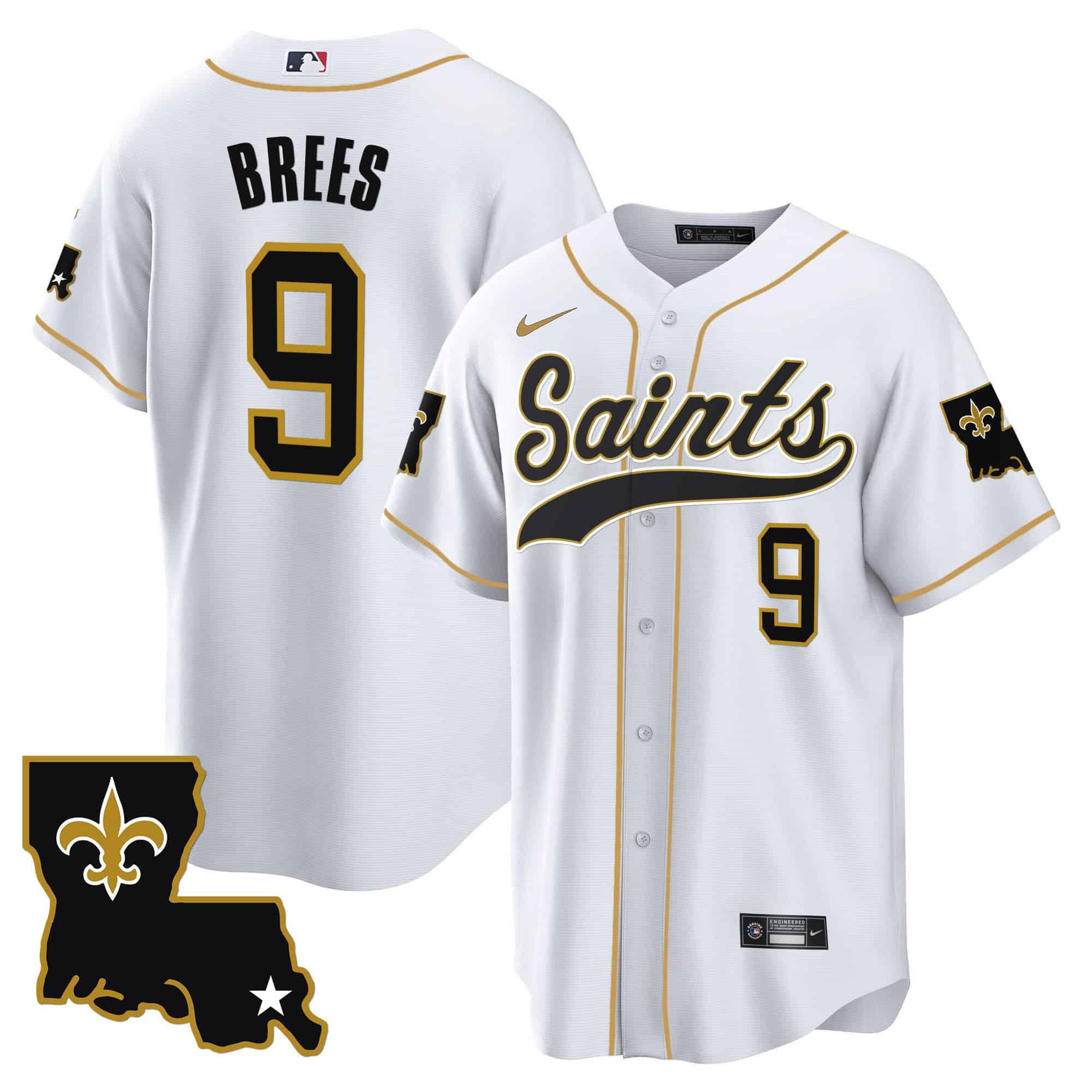 Men New Orleans Saints #9 Brees White 2024 Nike 1987 Legacy Cool Base NFL Jersey